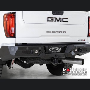 GMC Sierra 2500 Bomber Rear Bumper w/ Blind Spot and Backup Sensor Cutouts